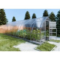 Zertifiziertes Gewächshaus klasikadrop 20m2, 2,5m x 8m, 4 mm Polycarbonatabdeckung von MEISTRO KODAS