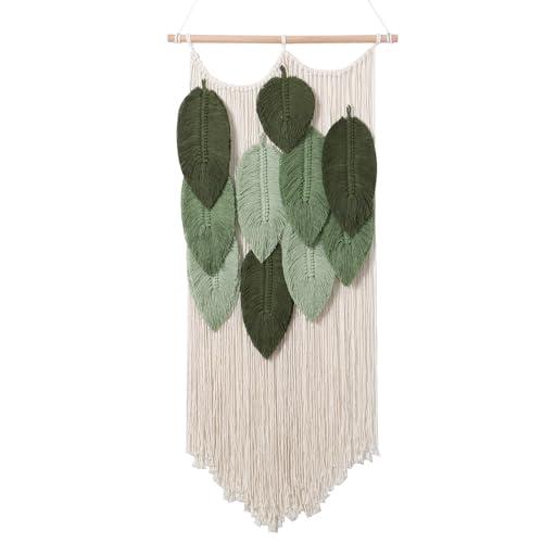 MEIVINES Makramee Wandbehang Wandteppich Boho Deko Tapisserie Wanddeko Boho Handgemacht handgewebt wandbehang dekorative wandteppich für Outdoor,Wohnzimmer,Schlafzimmer,Indoor, Geschenke 40×90 cm von MEIVINES
