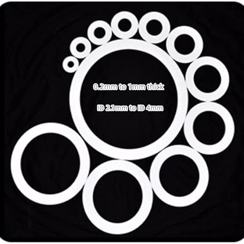 100 x PTFE-Unterlegscheiben, präzise flache Unterlegscheiben, Abstandshalter, ID 2,1 mm bis 4 mm, 0,2 mm bis 1 mm dick, hitzebeständige Ringdichtung, Weiß – (Größe: 40 x 3,17 mm, 50 Stück, Farbe: Weiß 100 x PTFE-Unterlegscheiben, präzise flache Unterlegscheiben, Abstandshalter, ID 2,1 mm bis 4 mm, 0,2 mm bis 1 mm dick, hitzebeständige Ringdichtung, Weiß – (Größe: 40 x 3,17 mm, 50 Stück, Farbe: Weiß von MEIVIYA