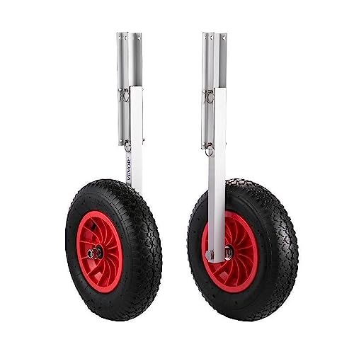 2PCS Aufblasbare Boot Starten Rad 136 KG Gewicht Tragfähigkeit Aluminium Rahmen 38CM Durchmesser Gummi Reifen Schiff Moving werkzeug von MEIVIYA