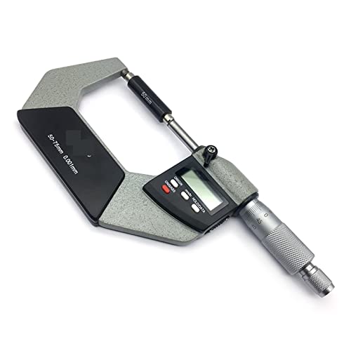 Digitaler Mikrometer 50-75mm 0,001mm elektronische externe Mikrometer digitale Werkzeuge mit digitaler Werkzeug-Messschiebermessgerät-Mikrometer-Hartmetall-Messung von MEIVIYA
