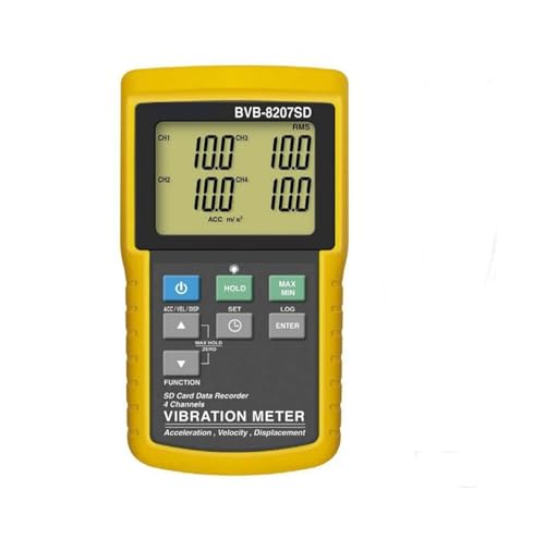 Digitales Vibrationsmessgerät BVB-8207SD 4-Kanal-Vibrationsmessrät-Recorder Echtzeit-Datenrecorder for den Langzeitbrauch von MEIVIYA