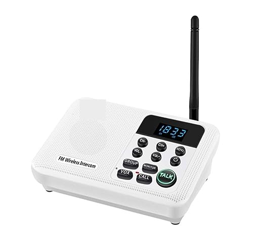 Drahtloses Intercom-System mit 1 Meile großer Reichweite for die Raum-zu-Raum-Kommunikation zu Hause, in Geschäftsbüros(1 Unit White) von MEIVIYA