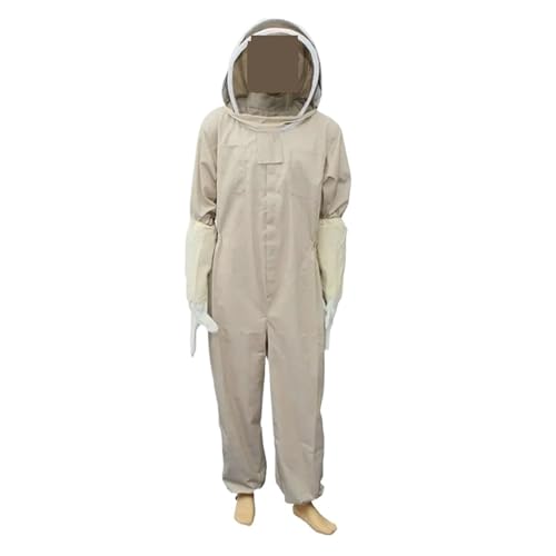 Imkereibedarf Imkerei-Anzug, Imkerei-Kleidung, 1 Set, professioneller, belüfteter Ganzkörper-Imkerei-Bienenzucht-Anzug mit Handschuhen(XX-Large) von MEIVIYA