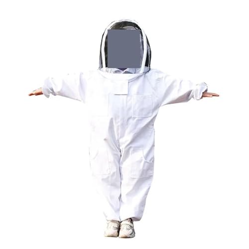 Imkereibedarf Imkerei Kinder Anti-Biene Anzug Atmungsaktive Anzug for Kinder Bienenzucht Praxis Kind Bienenzucht Kleidung Bienenzucht Werkzeuge(White,Medium) von MEIVIYA