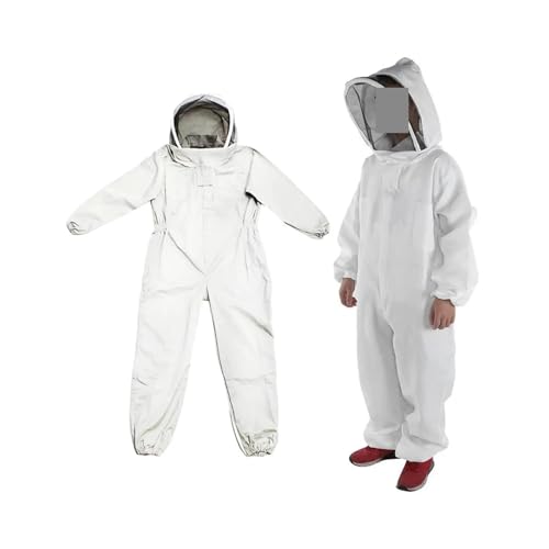 Imkereibedarf Professioneller Imkeranzug, Ganzkörperanzug mit Kapuze, Schleierhut, Jugendbienenhaus, Imker-Outfit, Jacke(2XL 185-195cm) von MEIVIYA