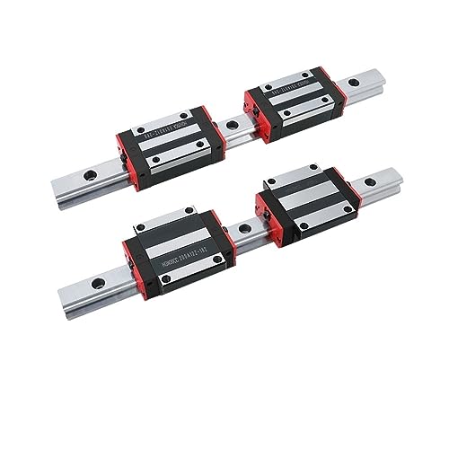 Lineare Schienenführung 2 Stück quadratische lineare Führungsschiene 200 mm–1500 mm + 4 Stück HGW15CC for CNC-Fräsergravur(1100mm) von MEIVIYA