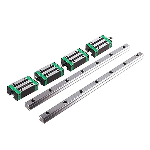 Lineare Schienenführung HGR20 Quadratische Linearführungsschiene 2 Stück + 4 Stück HGH20CA Gleitblockwagen For CNC-Fräsgravur(1100MM) von MEIVIYA