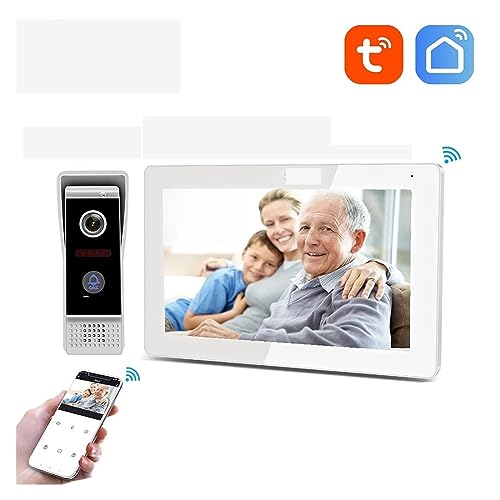 Tuya Video Intercom Kamera Nacht Intercom System Türklingel Mit 10 Zoll Bildschirm Monitor for Smart Home Wohnung Sicherheit(1080P With 32g) von MEIVIYA