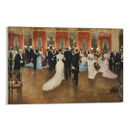 Soirée Jean Béraud Poster Kunst Poster Leinwand Malerei Dekor Wanddruck Foto Zuhause Moderne dekorative Poster 20 x 30 cm von MEIYAN