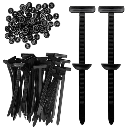 100 Stück Universal Kabelbinder Schnalle, Schwere Selbstsichernde Nylon-Cable Tie Buckle, Multifunktionale Kunststoff-Kabelbinder für Autos, Haushalt, Reparaturen und Maschinen von MEIYAXINWIN