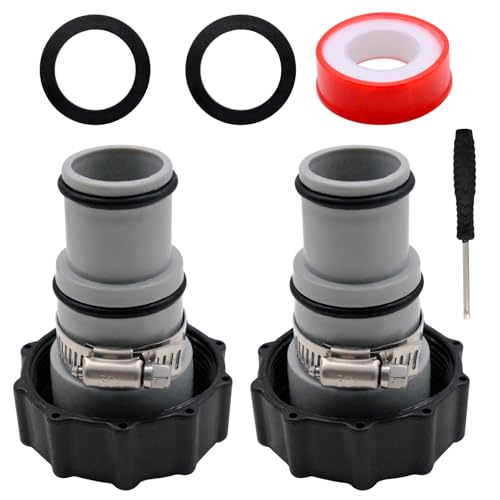 2 Stück Pool Schlauch Adapter Set, Schlauchadapter 38mm und 32mm Poolschlauch Adapter Set für IntexPool, Pool Zubehör Schlauchtülle mit Dichtring für Schlauch Anschluss Poolpumpe SchlauchAdapter 2 Stück Pool Schlauch Adapter Set, Schlauchadapter 38mm und 32mm Poolschlauch Adapter Set für IntexPool, Pool Zubehör Schlauchtülle mit Dichtring für Schlauch Anschluss Poolpumpe SchlauchAdapter von MEIYAXINWIN