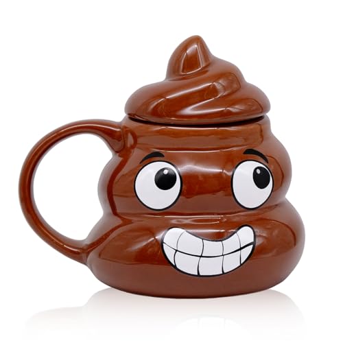 Kreative Poop Tasse, 3D Lustige Keramik Kaffeetasse, 400ML, Idee für kreative Geschenke von MEIYAXINWIN