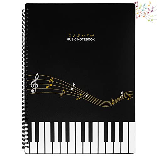 Notenmappe A4, Music Sheet Chormappe mit 30 Blatt/60 Taschen Ordner, Wasserdicht Kunststoff Music Registermappen für Notenblätter, Dokumente, Papier, Zeugnis von MEIYAXINWIN