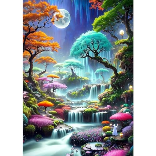 MEIYUDA 5D Diamant Painting Bilder für Erwachsene und Kinder, Diamond Painting Phantasiewald Landschaft, Diamond Painting Set, Diamant Malerei für Haus Dekoration 30x40cm MEIYUDA 5D Diamant Painting Bilder für Erwachsene und Kinder, Diamond Painting Phantasiewald Landschaft, Diamond Painting Set, Diamant Malerei für Haus Dekoration 30x40cm von MEIYUDA