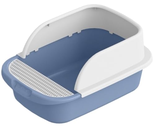 Katzenklo Für Katzen Katzensandkasten, Katzentoilette Mit Schaufel, Katzentoilette Für Mittelgroße Und Große Katzen, Kaninchen Haustierbedarf Katze(Blue) von MEIZHITU