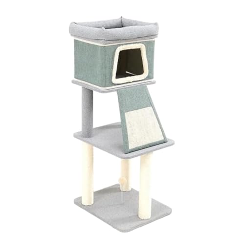 MEIZHITU Kratzbaum Katzenkletterturm Katzenbaum Turm Katzenbäume Einfach Trapezförmig Groß Katzenklettergerüst Multi-Cat Erhältlich Stabil von MEIZHITU