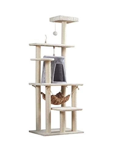 MEIZHITU Kratzbaum Katzenkletterturm Kratzbaum Kratzbaum Tier Lustiger Kratzbaum Kletterbaum Spielzeug Aktivitätsschutz Möbel Haustierhaus von MEIZHITU