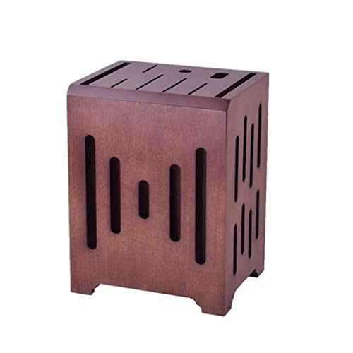 MEIZHITU Küchenmesserhalter Block Holz Universal Messerblock 9 Schlitz Messerständer Holz Messerhalter Bequeme Sichere Aufbewahrung Für Große Kleine Messer (B) von MEIZHITU