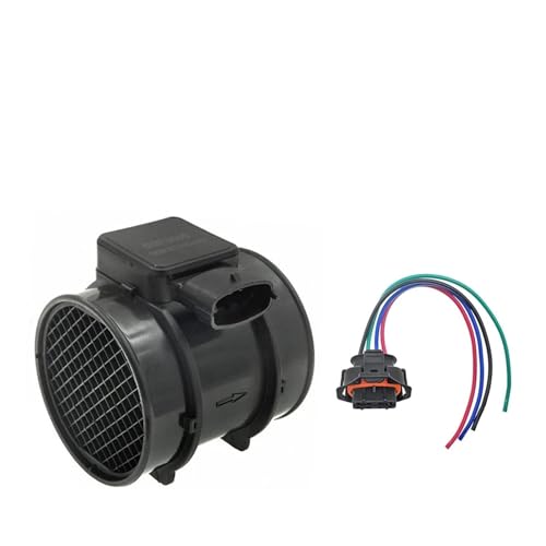 MEIZIYU MAF Meter Luftmassenmesser Passend for SAAB OPEL VAUXHALL ASTRA CORSA OMEGA VECTRA ZAFIRA ABCGH 1,8 5WK9606 5WK9641 90530463 Luftmassenmesser(Sensor and Plug) von MEIZIYU