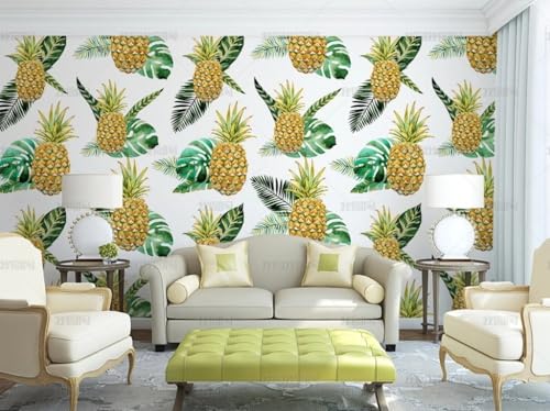 MEIZONGHUOJI Selbstklebend Tapete Aquarell Ananas Palmblätter 45 * 600CM Selbstklebende Folie Abnehmbar Vinyl Klebefolie Wasserdicht Dekorfolie für Wohnzimmer Schlafzimmer Küche Wand Möbel MEIZONGHUOJI Selbstklebend Tapete Aquarell Ananas Palmblätter 45 * 600CM Selbstklebende Folie Abnehmbar Vinyl Klebefolie Wasserdicht Dekorfolie für Wohnzimmer Schlafzimmer Küche Wand Möbel von MEIZONGHUOJI