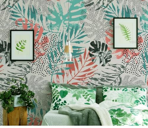 MEIZONGHUOJI Selbstklebend Tapete Blätter Zweige Pflanzen Tapete 45 * 300Cm Selbstklebende Folie Abnehmbar Vinyl Klebefolie Wasserdicht Dekorfolie Für Wohnzimmer Schlafzimmer Küche Wand Möbel von MEIZONGHUOJI