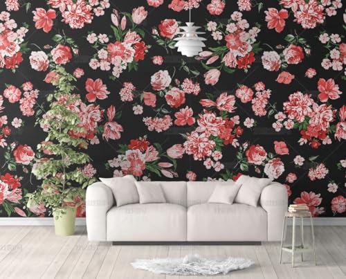 MEIZONGHUOJI Selbstklebend Tapete Blumen Aquarell schwarz 45 * 600CM Selbstklebende Folie Abnehmbar Vinyl Klebefolie Wasserdicht Dekorfolie für Wohnzimmer Schlafzimmer Küche Wand Möbel MEIZONGHUOJI Selbstklebend Tapete Blumen Aquarell schwarz 45 * 600CM Selbstklebende Folie Abnehmbar Vinyl Klebefolie Wasserdicht Dekorfolie für Wohnzimmer Schlafzimmer Küche Wand Möbel von MEIZONGHUOJI
