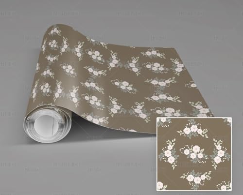 MEIZONGHUOJI Selbstklebend Tapete Blumen Blume braun 45 * 600CM Selbstklebende Folie Abnehmbar Vinyl Klebefolie Wasserdicht Dekorfolie für Wohnzimmer Schlafzimmer Küche Wand Möbel MEIZONGHUOJI Selbstklebend Tapete Blumen Blume braun 45 * 600CM Selbstklebende Folie Abnehmbar Vinyl Klebefolie Wasserdicht Dekorfolie für Wohnzimmer Schlafzimmer Küche Wand Möbel von MEIZONGHUOJI