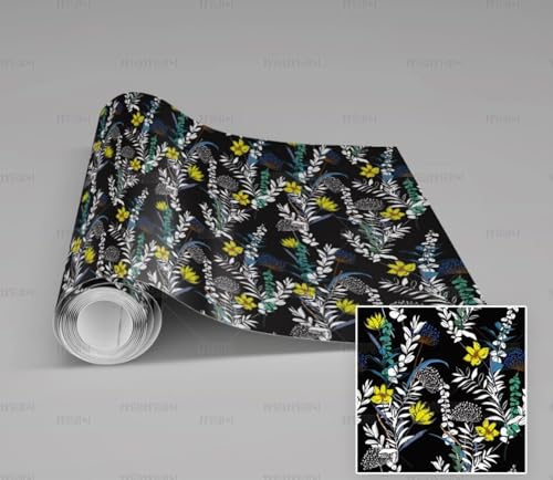 MEIZONGHUOJI Selbstklebend Tapete Blumen Pflanzen Schwarz Tapete 45 * 300Cm Selbstklebende Folie Abnehmbar Vinyl Klebefolie Wasserdicht Dekorfolie Für Wohnzimmer Schlafzimmer Küche Wand Möbel MEIZONGHUOJI Selbstklebend Tapete Blumen Pflanzen Schwarz Tapete 45 * 300Cm Selbstklebende Folie Abnehmbar Vinyl Klebefolie Wasserdicht Dekorfolie Für Wohnzimmer Schlafzimmer Küche Wand Möbel von MEIZONGHUOJI