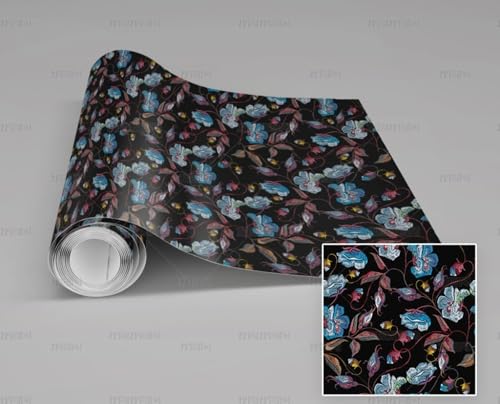 MEIZONGHUOJI Selbstklebend Tapete Blumen Retro Schwarz Tapete 45 * 300Cm Selbstklebende Folie Abnehmbar Vinyl Klebefolie Wasserdicht Dekorfolie Für Wohnzimmer Schlafzimmer Küche Wand Möbel MEIZONGHUOJI Selbstklebend Tapete Blumen Retro Schwarz Tapete 45 * 300Cm Selbstklebende Folie Abnehmbar Vinyl Klebefolie Wasserdicht Dekorfolie Für Wohnzimmer Schlafzimmer Küche Wand Möbel von MEIZONGHUOJI