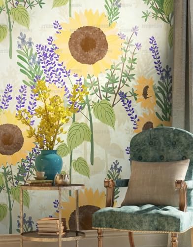 MEIZONGHUOJI Selbstklebend Tapete Blumen Sonnenblume gelb 45 * 600CM Selbstklebende Folie Abnehmbar Vinyl Klebefolie Wasserdicht Dekorfolie für Wohnzimmer Schlafzimmer Küche Wand Möbel MEIZONGHUOJI Selbstklebend Tapete Blumen Sonnenblume gelb 45 * 600CM Selbstklebende Folie Abnehmbar Vinyl Klebefolie Wasserdicht Dekorfolie für Wohnzimmer Schlafzimmer Küche Wand Möbel von MEIZONGHUOJI