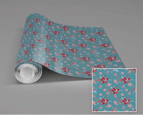 MEIZONGHUOJI Selbstklebend Tapete Blumen blau 45 * 600CM Selbstklebende Folie Abnehmbar Vinyl Klebefolie Wasserdicht Dekorfolie für Wohnzimmer Schlafzimmer Küche Wand Möbel MEIZONGHUOJI Selbstklebend Tapete Blumen blau 45 * 600CM Selbstklebende Folie Abnehmbar Vinyl Klebefolie Wasserdicht Dekorfolie für Wohnzimmer Schlafzimmer Küche Wand Möbel von MEIZONGHUOJI
