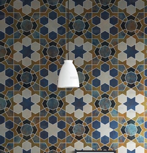 MEIZONGHUOJI Selbstklebend Tapete Geometrisches Retro Tapete 45 * 600CM Selbstklebende Folie Abnehmbar Vinyl Klebefolie Wasserdicht Dekorfolie für Wohnzimmer Schlafzimmer Küche Wand Möbel MEIZONGHUOJI Selbstklebend Tapete Geometrisches Retro Tapete 45 * 600CM Selbstklebende Folie Abnehmbar Vinyl Klebefolie Wasserdicht Dekorfolie für Wohnzimmer Schlafzimmer Küche Wand Möbel von MEIZONGHUOJI