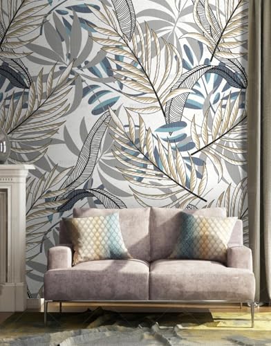 MEIZONGHUOJI Selbstklebend Tapete Graue Blätter 45 * 600CM Selbstklebende Folie Abnehmbar Vinyl Klebefolie Wasserdicht Dekorfolie für Wohnzimmer Schlafzimmer Küche Wand Möbel MEIZONGHUOJI Selbstklebend Tapete Graue Blätter 45 * 600CM Selbstklebende Folie Abnehmbar Vinyl Klebefolie Wasserdicht Dekorfolie für Wohnzimmer Schlafzimmer Küche Wand Möbel von MEIZONGHUOJI