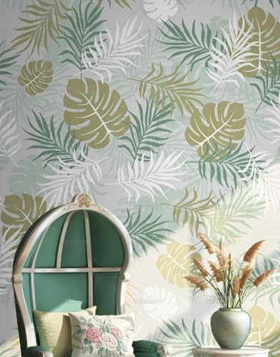 MEIZONGHUOJI Selbstklebend Tapete Grüne Pflanzen blätter 45 * 600CM Selbstklebende Folie Abnehmbar Vinyl Klebefolie Wasserdicht Dekorfolie für Wohnzimmer Schlafzimmer Küche Wand Möbel MEIZONGHUOJI Selbstklebend Tapete Grüne Pflanzen blätter 45 * 600CM Selbstklebende Folie Abnehmbar Vinyl Klebefolie Wasserdicht Dekorfolie für Wohnzimmer Schlafzimmer Küche Wand Möbel von MEIZONGHUOJI