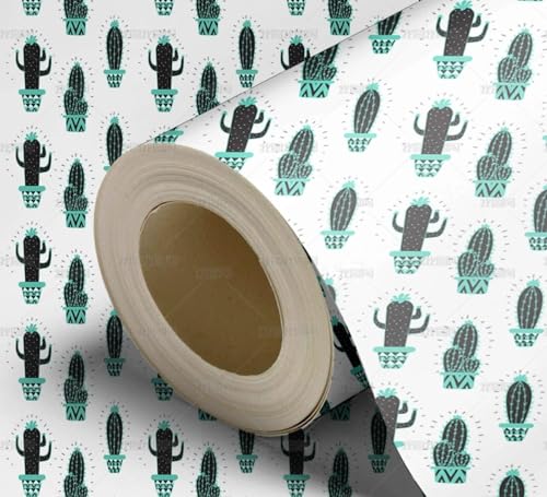 MEIZONGHUOJI Selbstklebend Tapete Kaktus Cartoon Tapete 45 * 300Cm Selbstklebende Folie Abnehmbar Vinyl Klebefolie Wasserdicht Dekorfolie Für Wohnzimmer Schlafzimmer Küche Wand Möbel von MEIZONGHUOJI