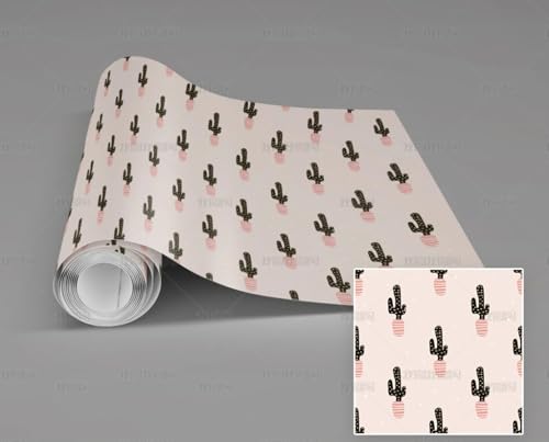 MEIZONGHUOJI Selbstklebend Tapete Kaktustopf rosa 45 * 600CM Selbstklebende Folie Abnehmbar Vinyl Klebefolie Wasserdicht Dekorfolie für Wohnzimmer Schlafzimmer Küche Wand Möbel MEIZONGHUOJI Selbstklebend Tapete Kaktustopf rosa 45 * 600CM Selbstklebende Folie Abnehmbar Vinyl Klebefolie Wasserdicht Dekorfolie für Wohnzimmer Schlafzimmer Küche Wand Möbel von MEIZONGHUOJI