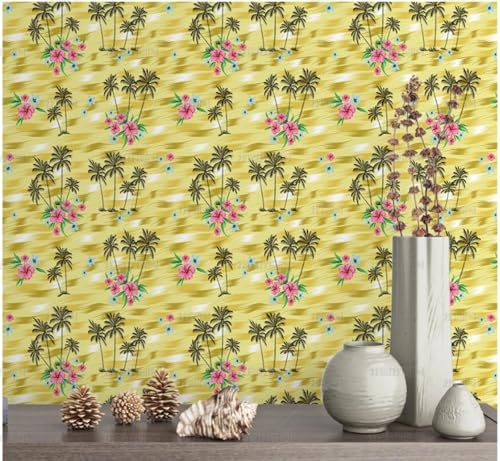 MEIZONGHUOJI Selbstklebend Tapete Kokosnussbaum Blüht Gelb Tapete 45 * 300Cm Selbstklebende Folie Abnehmbar Vinyl Klebefolie Wasserdicht Dekorfolie Für Wohnzimmer Schlafzimmer Küche Wand Möbel MEIZONGHUOJI Selbstklebend Tapete Kokosnussbaum Blüht Gelb Tapete 45 * 300Cm Selbstklebende Folie Abnehmbar Vinyl Klebefolie Wasserdicht Dekorfolie Für Wohnzimmer Schlafzimmer Küche Wand Möbel von MEIZONGHUOJI