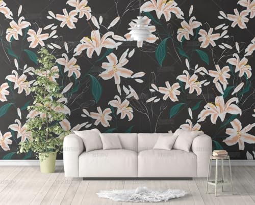 MEIZONGHUOJI Selbstklebend Tapete Lily Black 45 * 600CM Selbstklebende Folie Abnehmbar Vinyl Klebefolie Wasserdicht Dekorfolie für Wohnzimmer Schlafzimmer Küche Wand Möbel MEIZONGHUOJI Selbstklebend Tapete Lily Black 45 * 600CM Selbstklebende Folie Abnehmbar Vinyl Klebefolie Wasserdicht Dekorfolie für Wohnzimmer Schlafzimmer Küche Wand Möbel von MEIZONGHUOJI