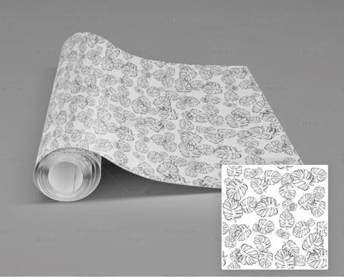 MEIZONGHUOJI Selbstklebend Tapete Monstera Blätter grau weiß 45 * 600CM Selbstklebende Folie Abnehmbar Vinyl Klebefolie Wasserdicht Dekorfolie für Wohnzimmer Schlafzimmer Küche Wand Möbel MEIZONGHUOJI Selbstklebend Tapete Monstera Blätter grau weiß 45 * 600CM Selbstklebende Folie Abnehmbar Vinyl Klebefolie Wasserdicht Dekorfolie für Wohnzimmer Schlafzimmer Küche Wand Möbel von MEIZONGHUOJI