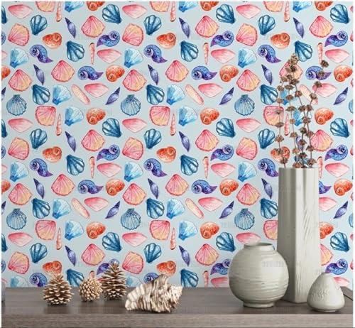 MEIZONGHUOJI Selbstklebend Tapete Muschel Muschel Blau Tapete 45 * 300Cm Selbstklebende Folie Abnehmbar Vinyl Klebefolie Wasserdicht Dekorfolie Für Wohnzimmer Schlafzimmer Küche Wand Möbel MEIZONGHUOJI Selbstklebend Tapete Muschel Muschel Blau Tapete 45 * 300Cm Selbstklebende Folie Abnehmbar Vinyl Klebefolie Wasserdicht Dekorfolie Für Wohnzimmer Schlafzimmer Küche Wand Möbel von MEIZONGHUOJI