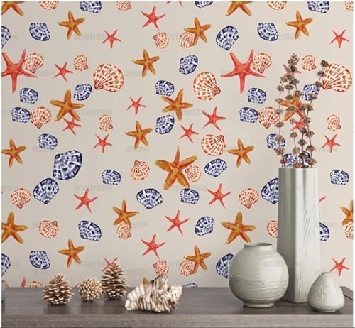 MEIZONGHUOJI Selbstklebend Tapete Muschel Seestern Hellgelb Tapete 45 * 300Cm Selbstklebende Folie Abnehmbar Vinyl Klebefolie Wasserdicht Dekorfolie Für Wohnzimmer Schlafzimmer Küche Wand Möbel MEIZONGHUOJI Selbstklebend Tapete Muschel Seestern Hellgelb Tapete 45 * 300Cm Selbstklebende Folie Abnehmbar Vinyl Klebefolie Wasserdicht Dekorfolie Für Wohnzimmer Schlafzimmer Küche Wand Möbel von MEIZONGHUOJI