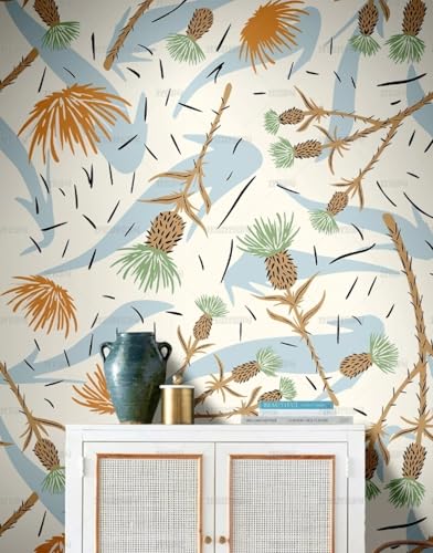 MEIZONGHUOJI Selbstklebend Tapete Pflanzen Blumen gelb 45 * 600CM Selbstklebende Folie Abnehmbar Vinyl Klebefolie Wasserdicht Dekorfolie für Wohnzimmer Schlafzimmer Küche Wand Möbel von MEIZONGHUOJI