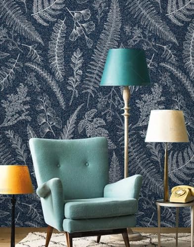 MEIZONGHUOJI Selbstklebend Tapete Pflanzen blätter Retro 45 * 600CM Selbstklebende Folie Abnehmbar Vinyl Klebefolie Wasserdicht Dekorfolie für Wohnzimmer Schlafzimmer Küche Wand Möbel von MEIZONGHUOJI