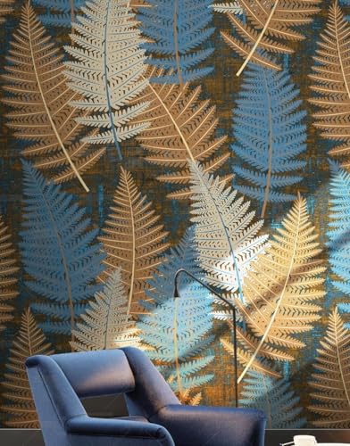 MEIZONGHUOJI Selbstklebend Tapete Pflanzen blätter Retro 45 * 600CM Selbstklebende Folie Abnehmbar Vinyl Klebefolie Wasserdicht Dekorfolie für Wohnzimmer Schlafzimmer Küche Wand Möbel von MEIZONGHUOJI