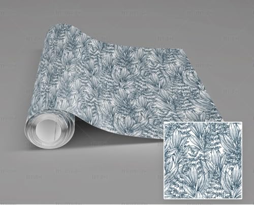 MEIZONGHUOJI Selbstklebend Tapete Pflanzen blätter grau 45 * 600CM Selbstklebende Folie Abnehmbar Vinyl Klebefolie Wasserdicht Dekorfolie für Wohnzimmer Schlafzimmer Küche Wand Möbel MEIZONGHUOJI Selbstklebend Tapete Pflanzen blätter grau 45 * 600CM Selbstklebende Folie Abnehmbar Vinyl Klebefolie Wasserdicht Dekorfolie für Wohnzimmer Schlafzimmer Küche Wand Möbel von MEIZONGHUOJI