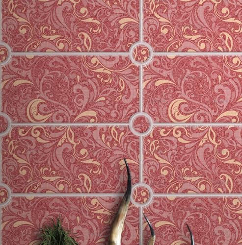 MEIZONGHUOJI Selbstklebend Tapete Rote Blumen ziegel 45 * 600CM Selbstklebende Folie Abnehmbar Vinyl Klebefolie Wasserdicht Dekorfolie für Wohnzimmer Schlafzimmer Küche Wand Möbel MEIZONGHUOJI Selbstklebend Tapete Rote Blumen ziegel 45 * 600CM Selbstklebende Folie Abnehmbar Vinyl Klebefolie Wasserdicht Dekorfolie für Wohnzimmer Schlafzimmer Küche Wand Möbel von MEIZONGHUOJI