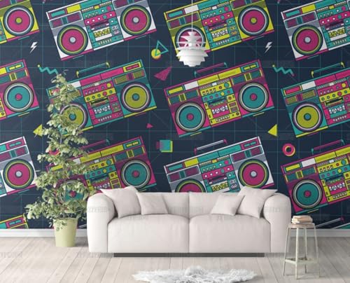 MEIZONGHUOJI Selbstklebend Tapete Tonbandgerät Cartoon Farbe 45 * 600CM Selbstklebende Folie Abnehmbar Vinyl Klebefolie Wasserdicht Dekorfolie für Wohnzimmer Schlafzimmer Küche Wand Möbel MEIZONGHUOJI Selbstklebend Tapete Tonbandgerät Cartoon Farbe 45 * 600CM Selbstklebende Folie Abnehmbar Vinyl Klebefolie Wasserdicht Dekorfolie für Wohnzimmer Schlafzimmer Küche Wand Möbel von MEIZONGHUOJI