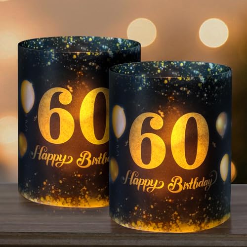 MEJOSER 12 Stück Windlicht 60 Geburtstag Tischdeko Deko 60er Geburtstag Frau Mann Happy Birhtday Tischlichter Lichthülle für Kerzen MEJOSER 12 Stück Windlicht 60 Geburtstag Tischdeko Deko 60er Geburtstag Frau Mann Happy Birhtday Tischlichter Lichthülle für Kerzen von MEJOSER