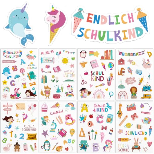 MEJOSER 16 Blatt Einschulung Sticker Schulkind Aufkleber Selbstklebend Mädchen Schulanfang Deko Geschenke Schultüte Füllung Basteln Scrapbook Album Schule für Kinder MEJOSER 16 Blatt Einschulung Sticker Schulkind Aufkleber Selbstklebend Mädchen Schulanfang Deko Geschenke Schultüte Füllung Basteln Scrapbook Album Schule für Kinder von MEJOSER